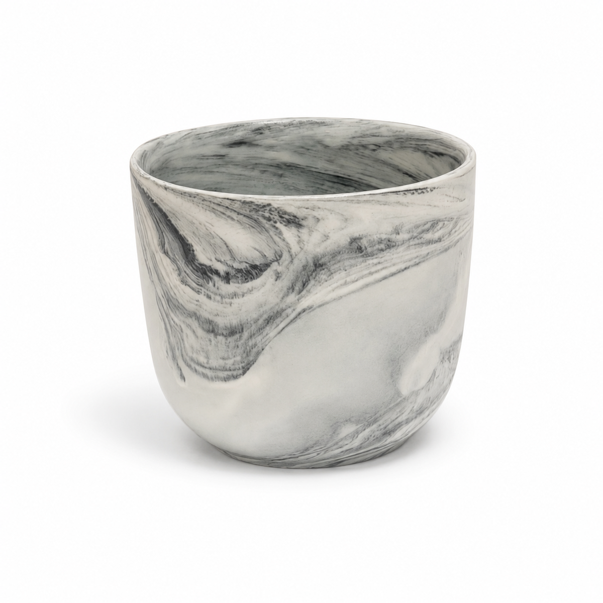 MK Studio Handmade Porcelain Cup - Gray Wave