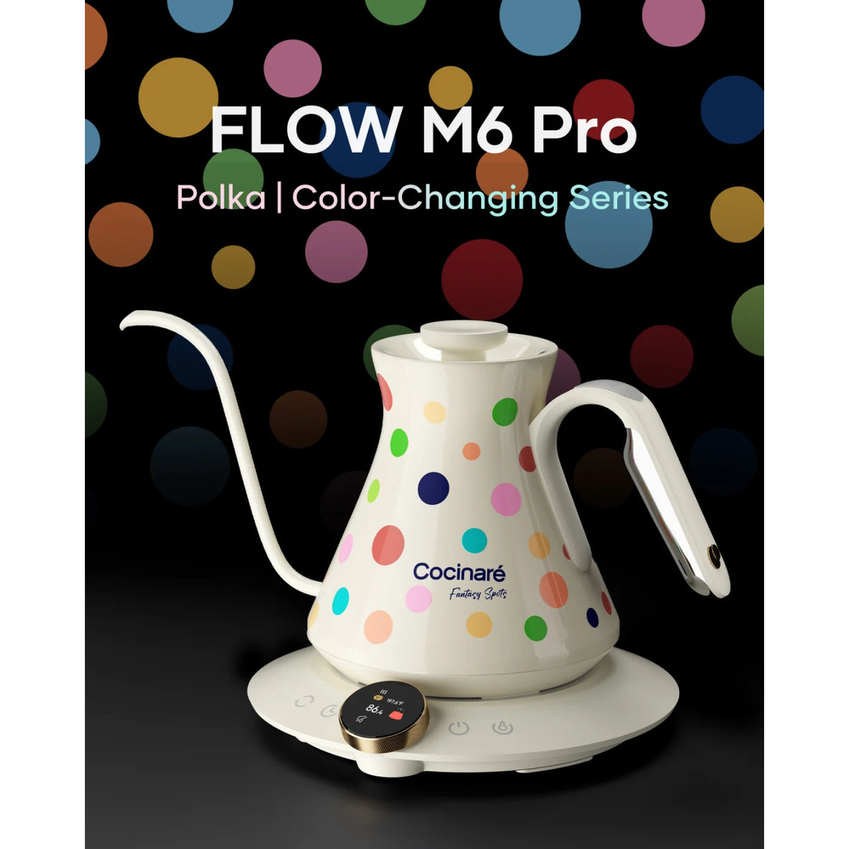 Cocinare M6 Pro Color-changing Collection Electric Kettle