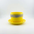 Baadaab Grey And Yellow Ceramic Cups