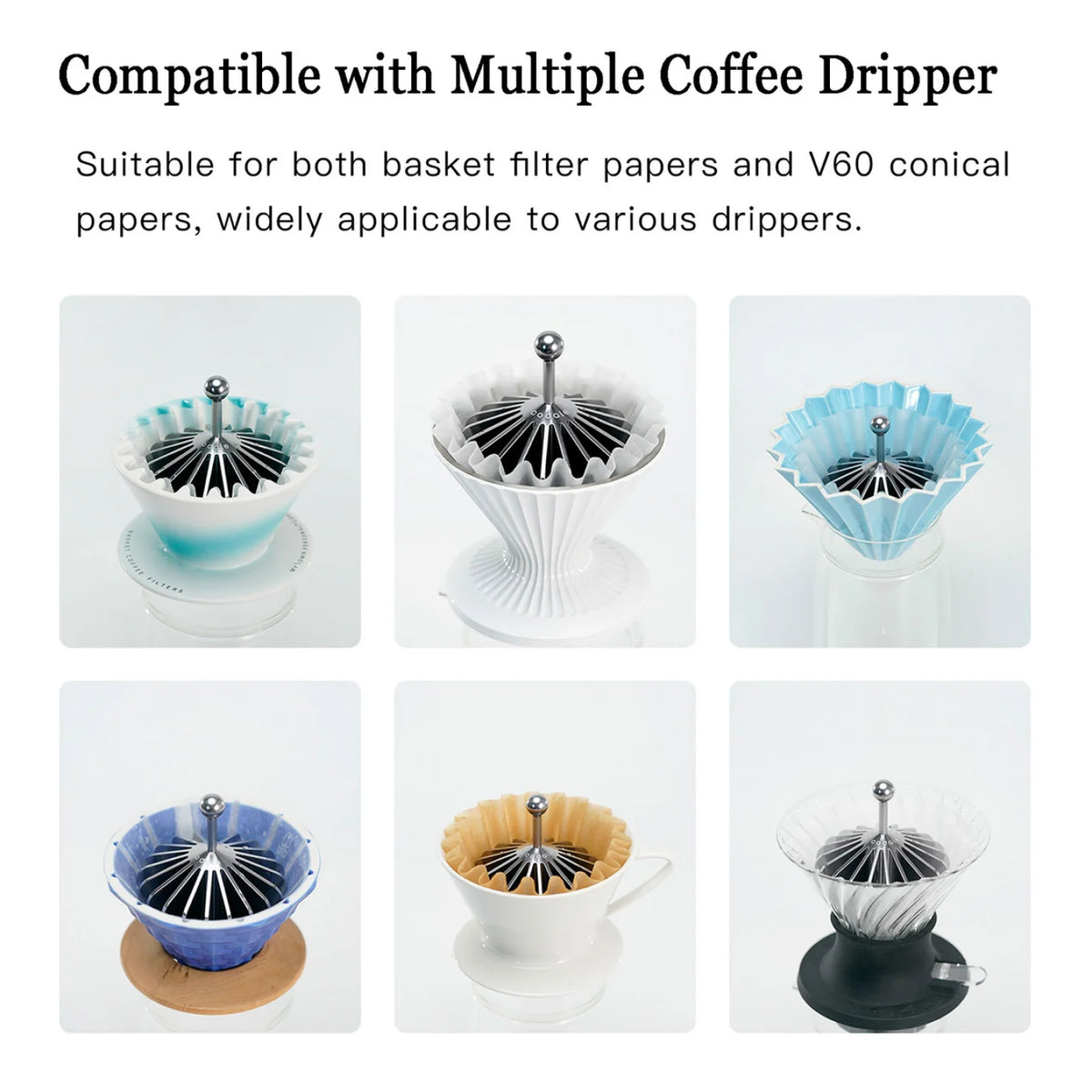 Codale Coffee Paper Presser for Basket Filter Paper