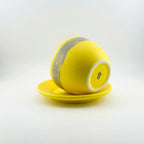 Baadaab Grey And Yellow Ceramic Cups