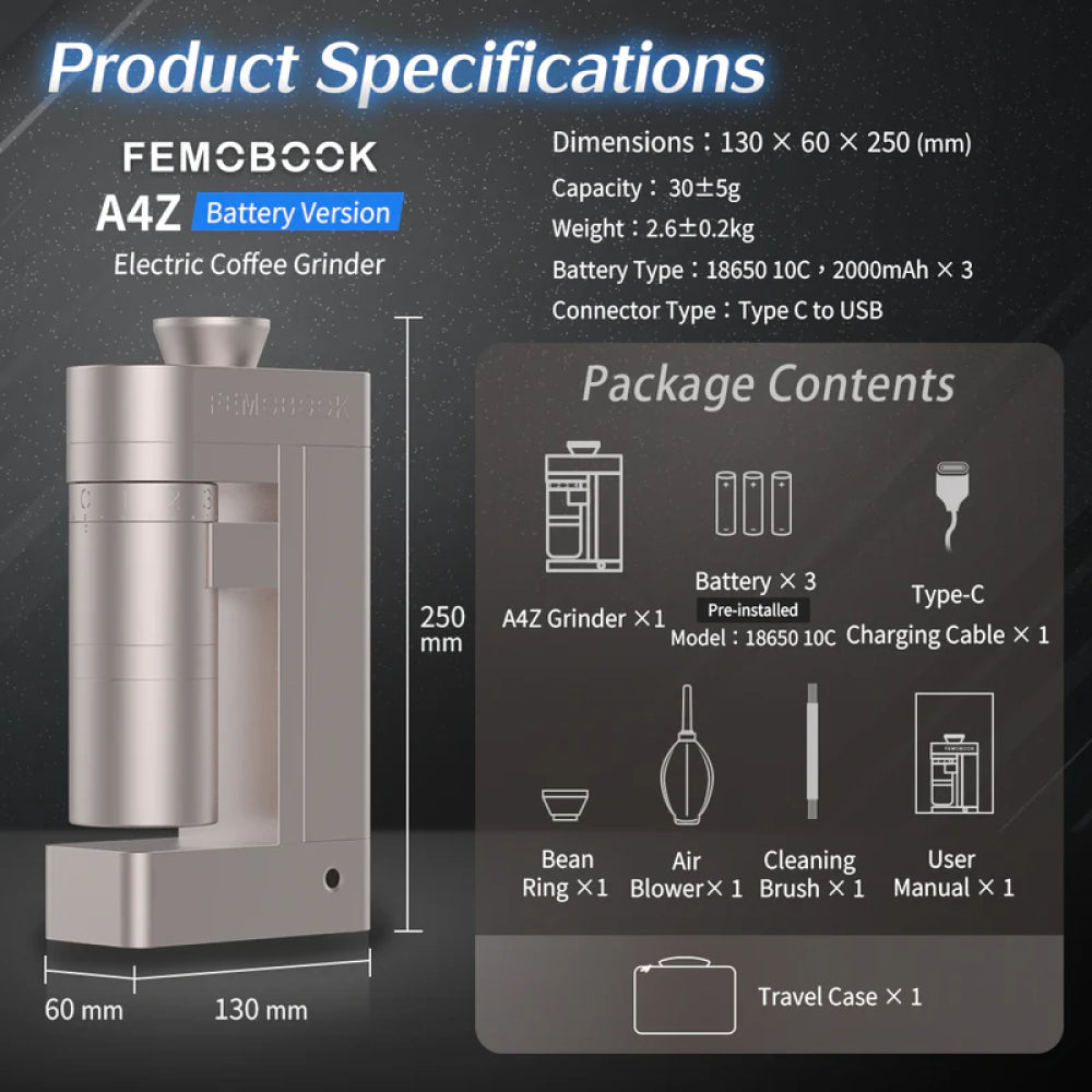 Femobook A4Z Electric Coffee Grinder
