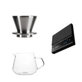 [Bundle] Varia FLO Flexible Liquid Output Dripper (Varia x Kurasu Kyoto) + Varia AKU PRO Scale + Varia FLO Glass Server 0.6L