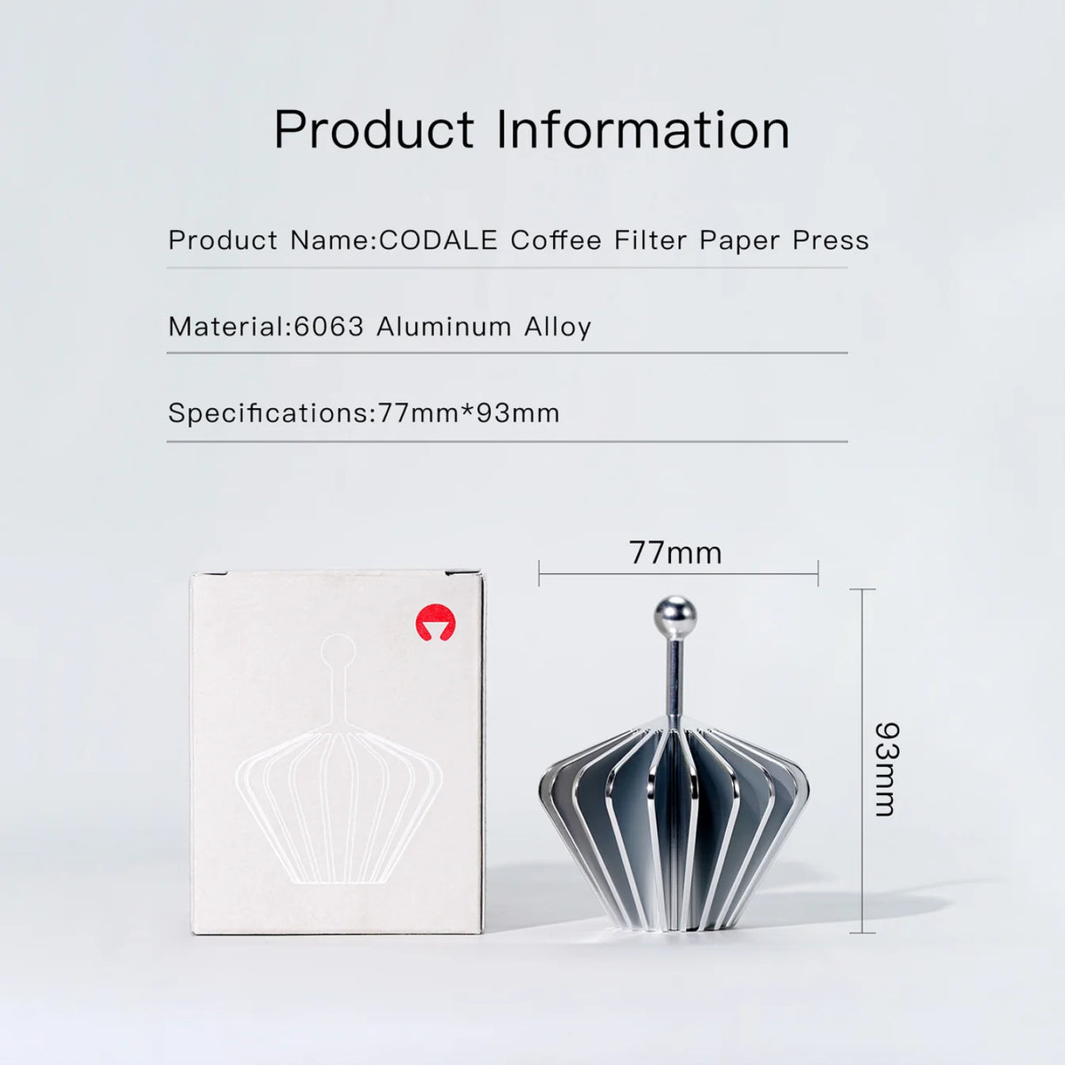 Codale Coffee Paper Presser for Basket Filter Paper