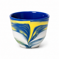 MK Studio Handmade Porcelain Cup - Blue Yellow