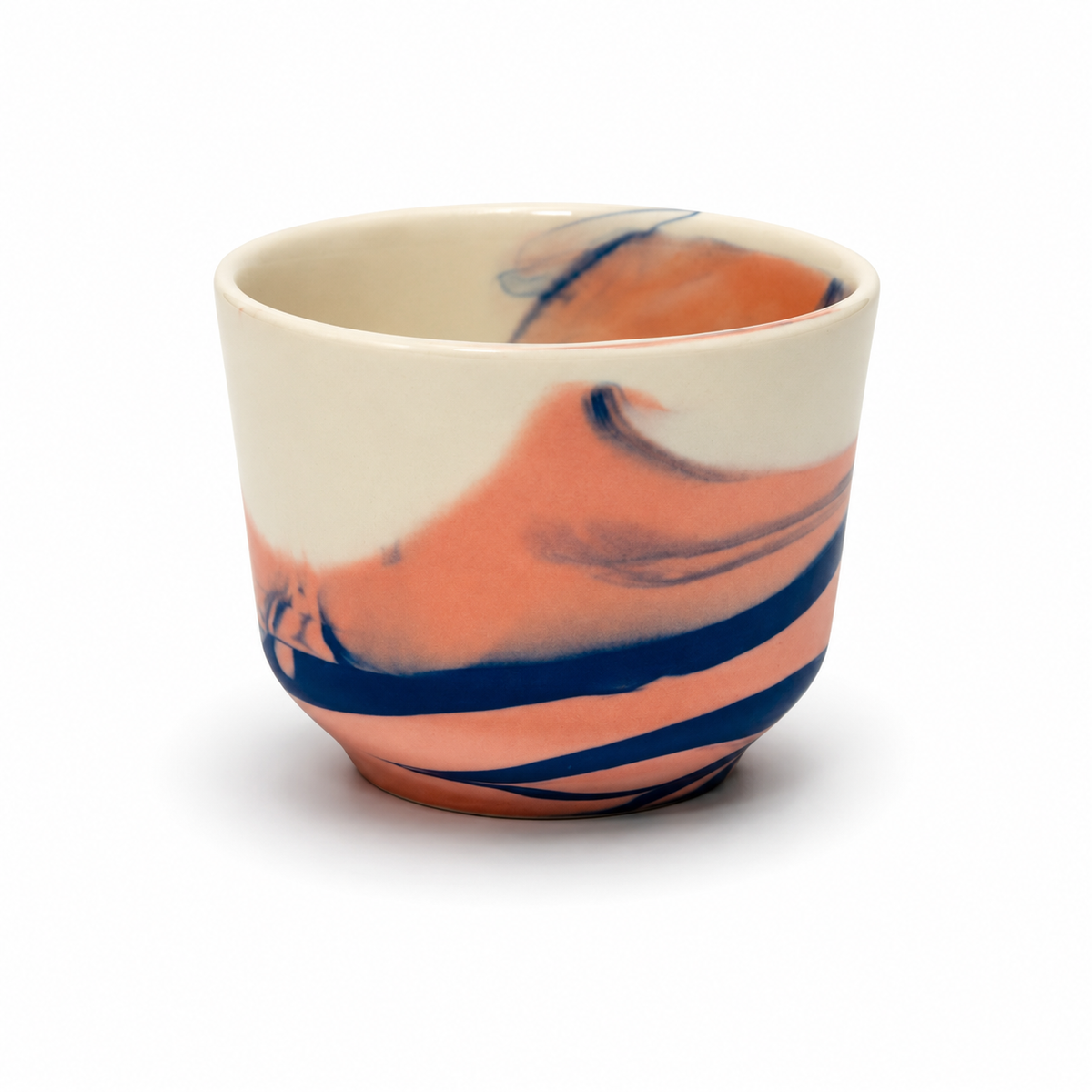 MK Studio Handmade Porcelain Cup - Wave