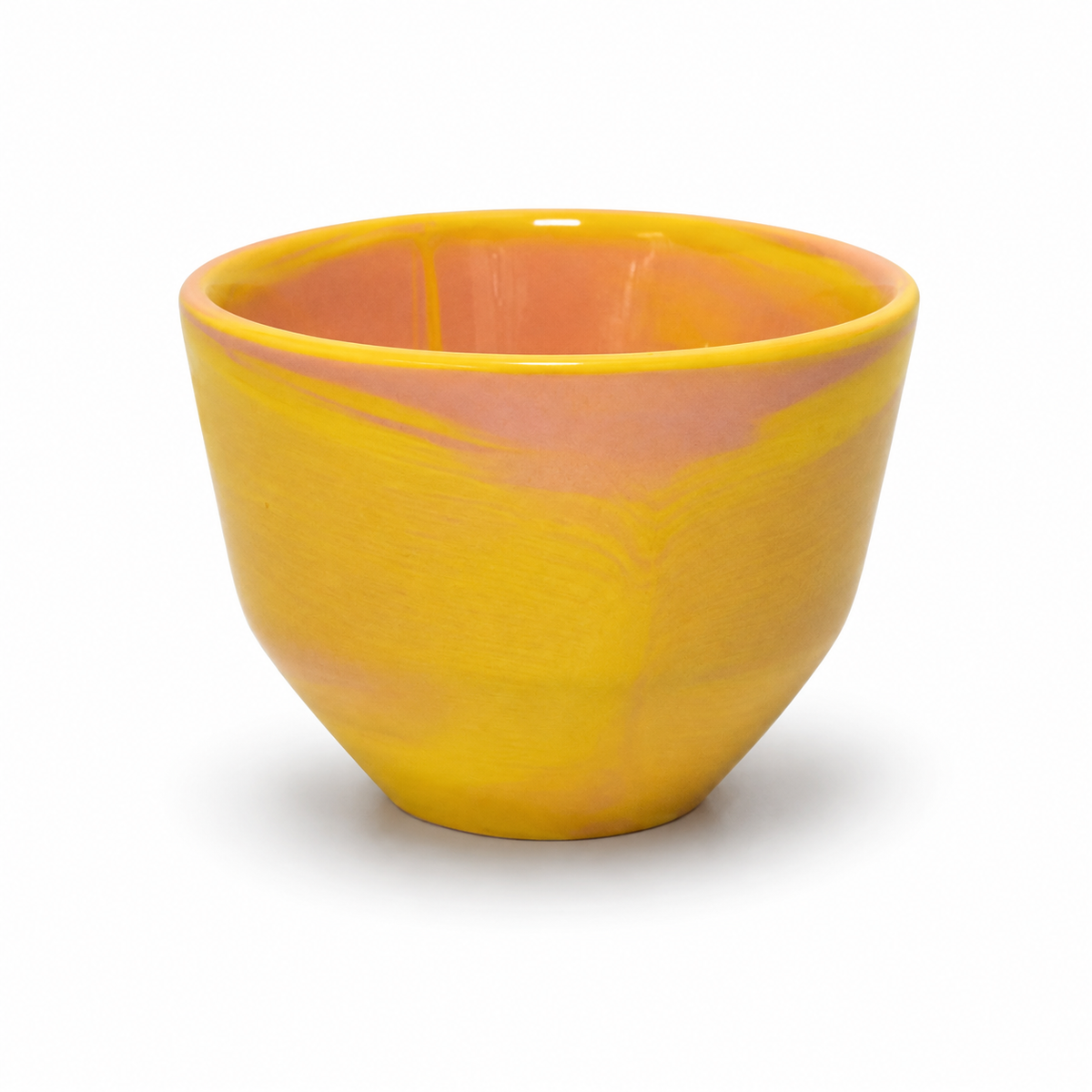 MK Studio Handmade Porcelain Cup - Pink Yellow