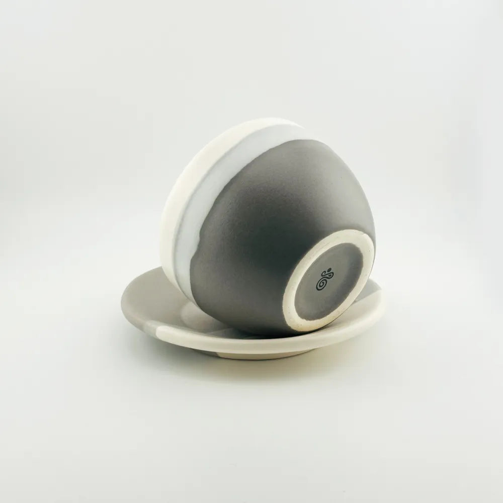 Baadaab Half And Half Grey Ceramic Cup