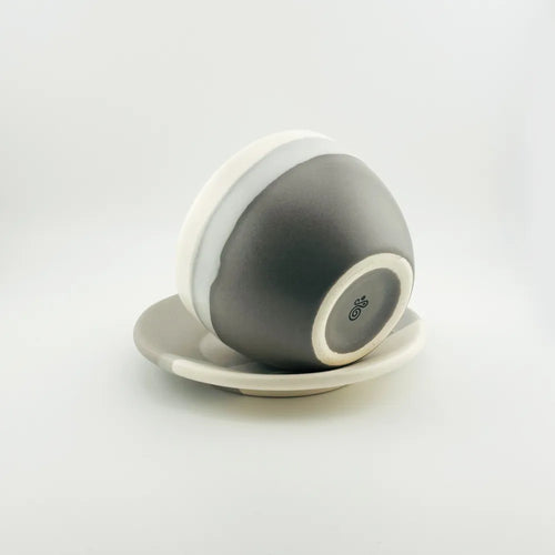 Baadaab Half And Half Grey Ceramic Cup
